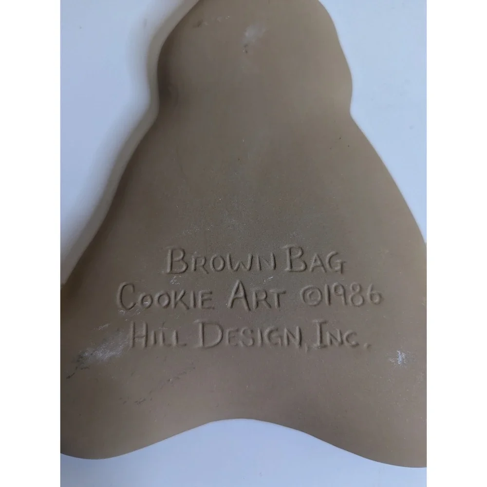 Brown Bag‎ cookie art 1986 Hill design Raggedy Andy doll mold stamp 7x6.5